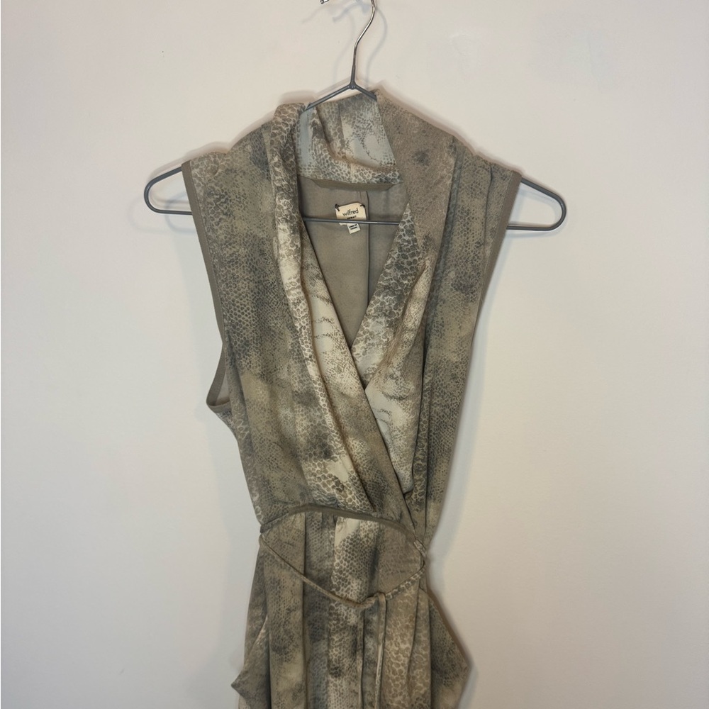 Wilfred Snake Print Dress - Beige and Gray